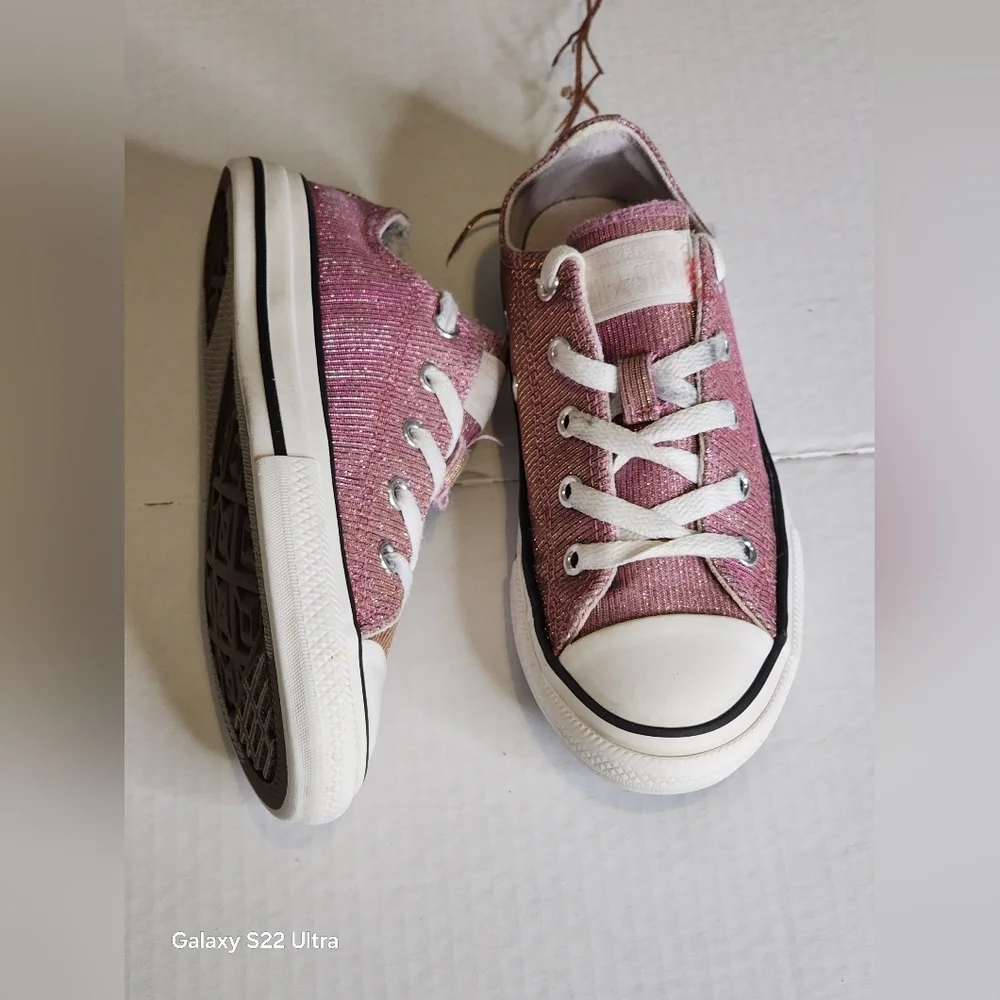 Converse Pink Glitter Sneakers